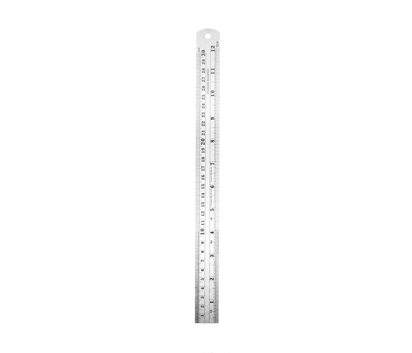 DURI | Metal Straight Edge Rulers, Steel Ruler, 12inch/30cm Double-sided Stainless Steel Metric System Rulers, Precision Measuring Hand Tool